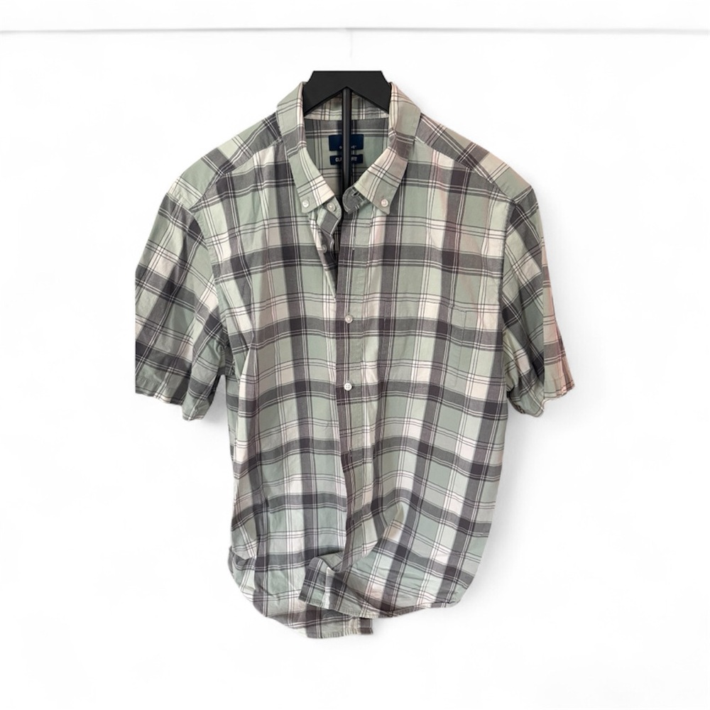 George Plaid Button Up Short Sleeve Shirt / Classic Fit